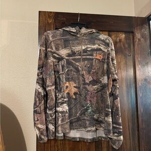 Camo Partial Zip Hoodie